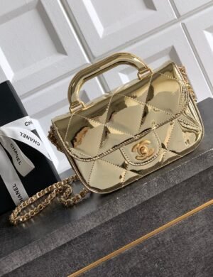 Chanel Gold Patent Flap Bag - Image 1