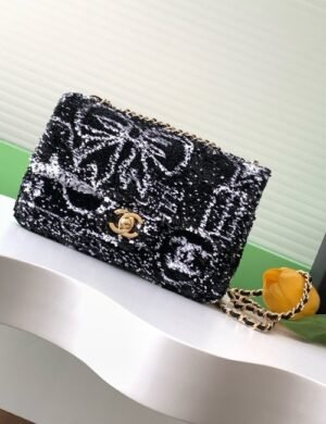 Chanel Logo Sequin Flap - Image 1