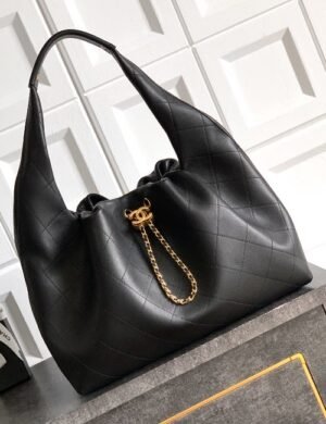 Chanel Black Hobo Shoulder Bag - Image 2