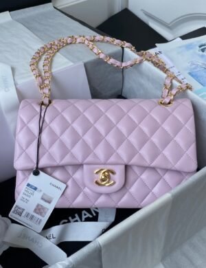 Chanel Pink Classic Flap Bag - Image 1