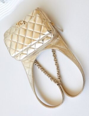 Chanel Quilted Chain Vanity Bag - Image 5