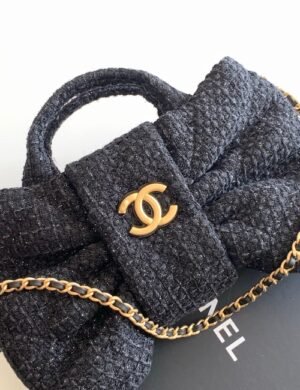 Chanel Tweed Bow Bag - Image 2