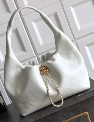 Chanel Camel Suede Hobo Bag - Image 1