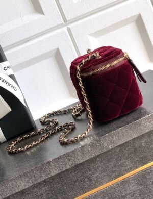 Chanel Burgundy Vanity Bag - Image 3