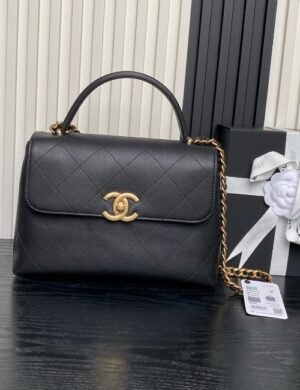 Chanel Black Patent Flap Bag - Image 1