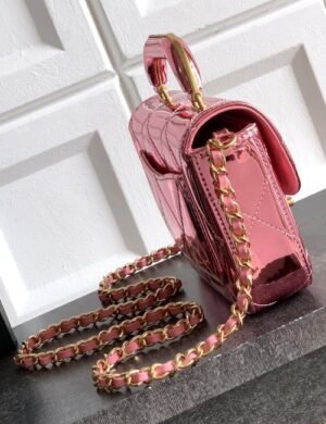 Chanel Purple Patent Flap Bag - Image 3