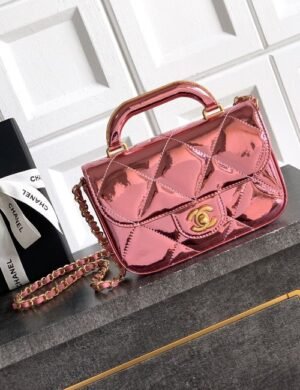 Chanel Purple Patent Flap Bag - Image 4