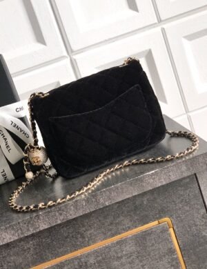 Chanel Velvet Crystal Flap - Image 4
