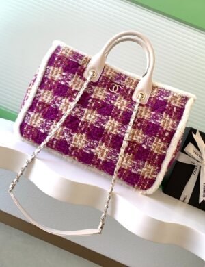 Chanel Tweed Top Handle Bag - Image 3