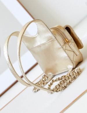 Chanel Quilted Chain Vanity Bag - Image 3