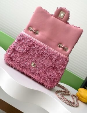 Chanel Pink Sequin Flap - Image 2