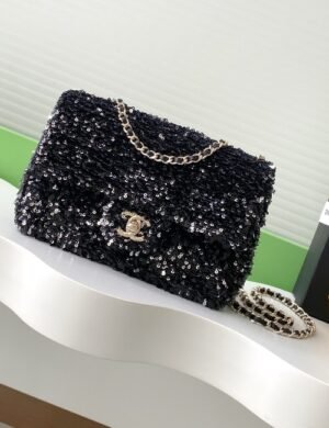 Chanel So Black Sequin Flap - Image 1