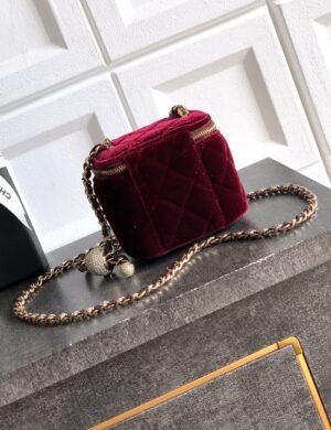 Chanel Burgundy Vanity Bag - Image 2