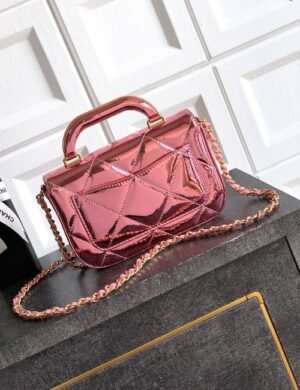 Chanel Purple Patent Flap Bag - Image 2