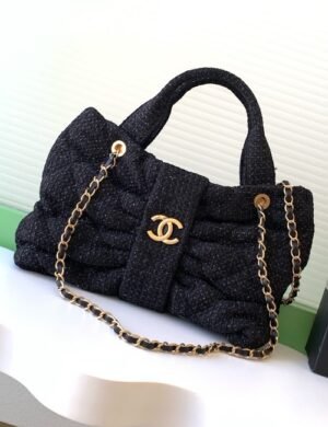 Chanel Tweed Bow Bag - Image 5