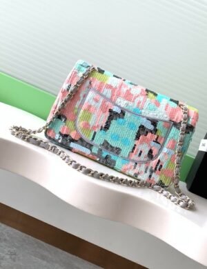Chanel Rainbow Sequin Flap - Image 3