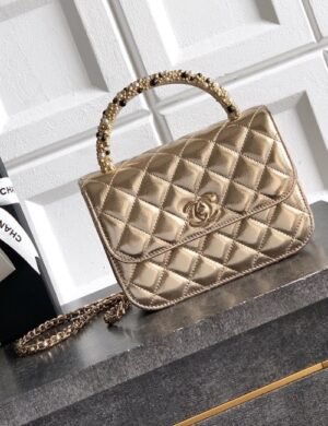 Chanel Pearl Handle Chain Bag - Image 3