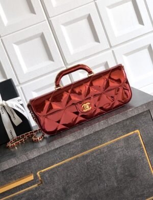 Chanel Patent Handle Flap Bag - Image 5
